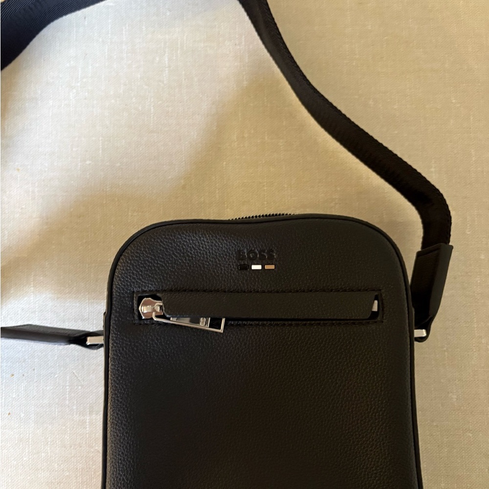 BOSS ray black  Leather Crossbody Bag